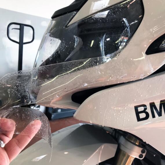 Clear Bra Installation on a BMW Motorcycle